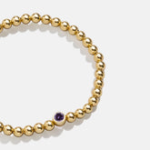 18K Gold Birthstone Pisa Bracelet - Amethyst