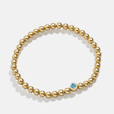 18K Gold Birthstone Pisa Bracelet - Aquamarine