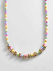 Bead Mine Kids' Custom Name Necklace - Light Multi