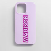 Block Font Custom iPhone Case - Lavender/Purple