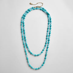 Charlotte Semi-Precious Necklace - Turquoise Bead