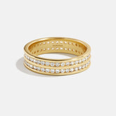 Carly 18K Gold Ring - Gold/Pavé