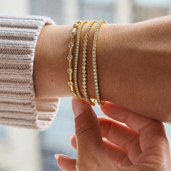 Billie 18K Gold Tennis Bracelet - 18K Gold Plated Sterling Silver