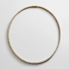 Billie Gold Tennis Necklace - Gold Plated Brass