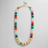 Block Letter Beaded Custom Necklace - Multi