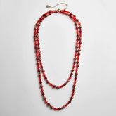 Charlotte Beaded Necklace - Red Jasper