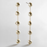 Blair Pearl & Crystal Earrings - Gold/Pearl
