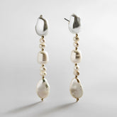 Beatrice Baroque Pearl Earrings - Pearl