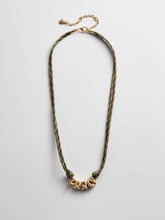 Bubble Letter Custom Paracord Necklace - Dark Green