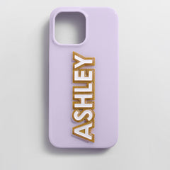 Block Font Custom iPhone Case - Lavender/White