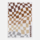 3D Check Custom Blanket - White/Brown
