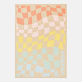 3D Check Custom Blanket - Beige/Multi