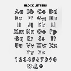 Block Font Custom iPhone Case - Lavender/White