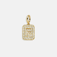 Block Pavé Initial Cluster Charm - F