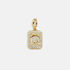 Block Pavé Initial Cluster Charm - O
