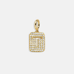 Block Pavé Initial Cluster Charm - T