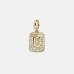 Block Pavé Initial Cluster Charm - U