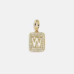 Block Pavé Initial Cluster Charm - W