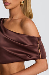 Edwina Top - Plum Brown