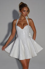 Georgette Mini Dress - Ivory