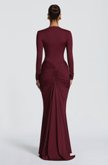 Tara Maxi Dress - Cherry Lacquer