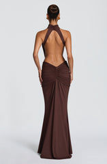 Thekla Maxi Dress - Plum Brown