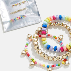 Beads Please Kids' Bracelet Set - Kids' Hearts