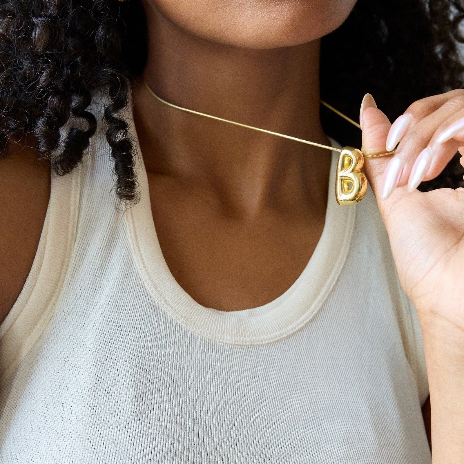 Bubble Initial Necklace
