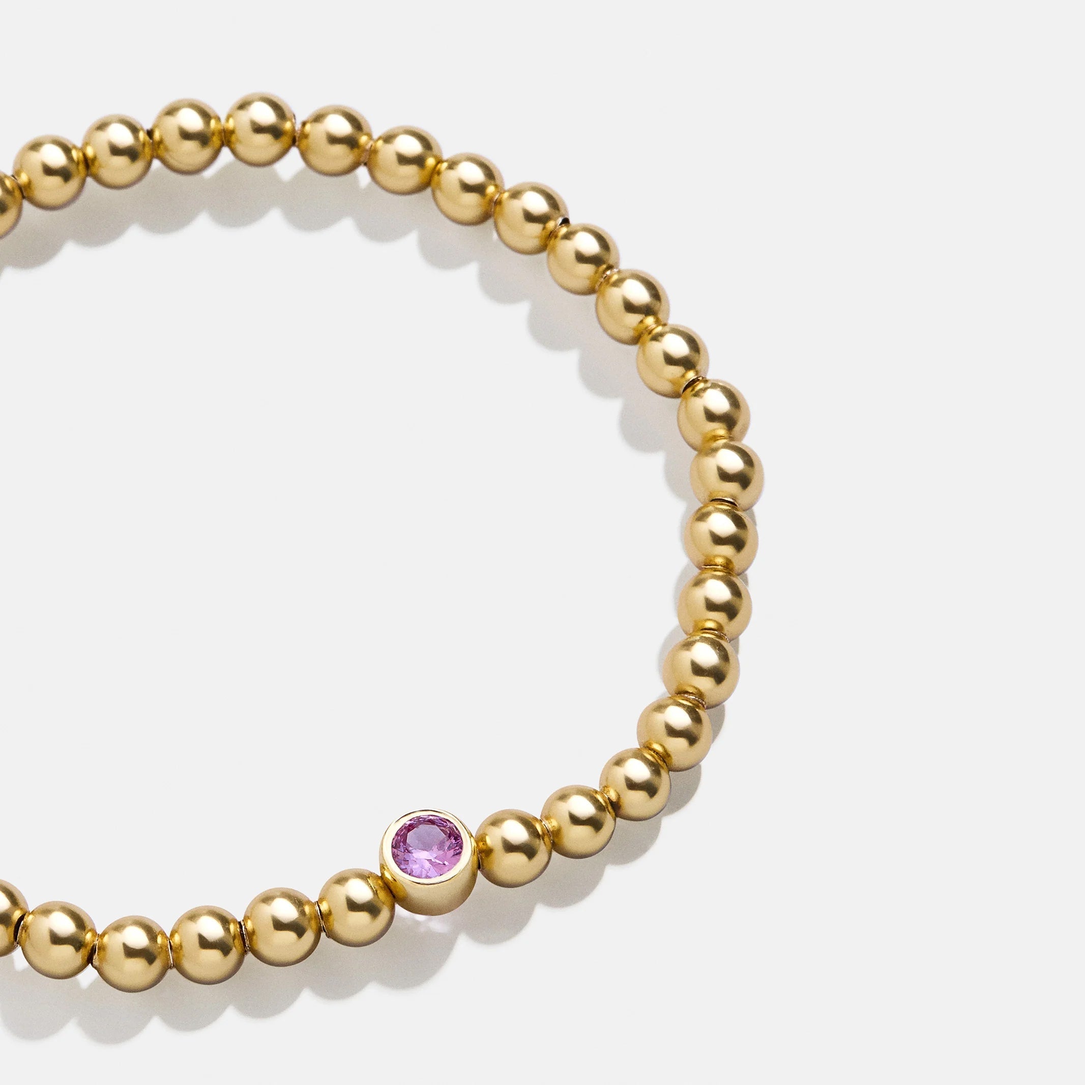 18K Gold Birthstone Pisa Bracelet - Rose