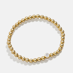 18K Gold Birthstone Pisa Bracelet - Crystal