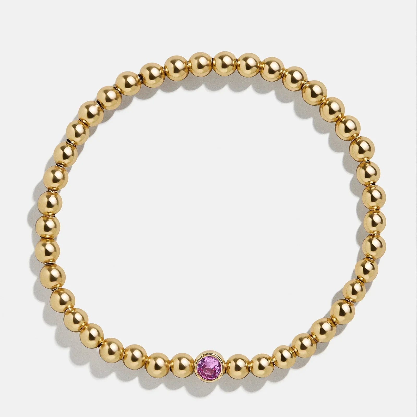 18K Gold Birthstone Pisa Bracelet - Rose