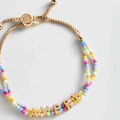 Bead Mine Kids' Custom Name Bracelet - Light Multi