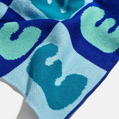 Bubble On Repeat Custom Blanket - Dark Blue/Light Blue