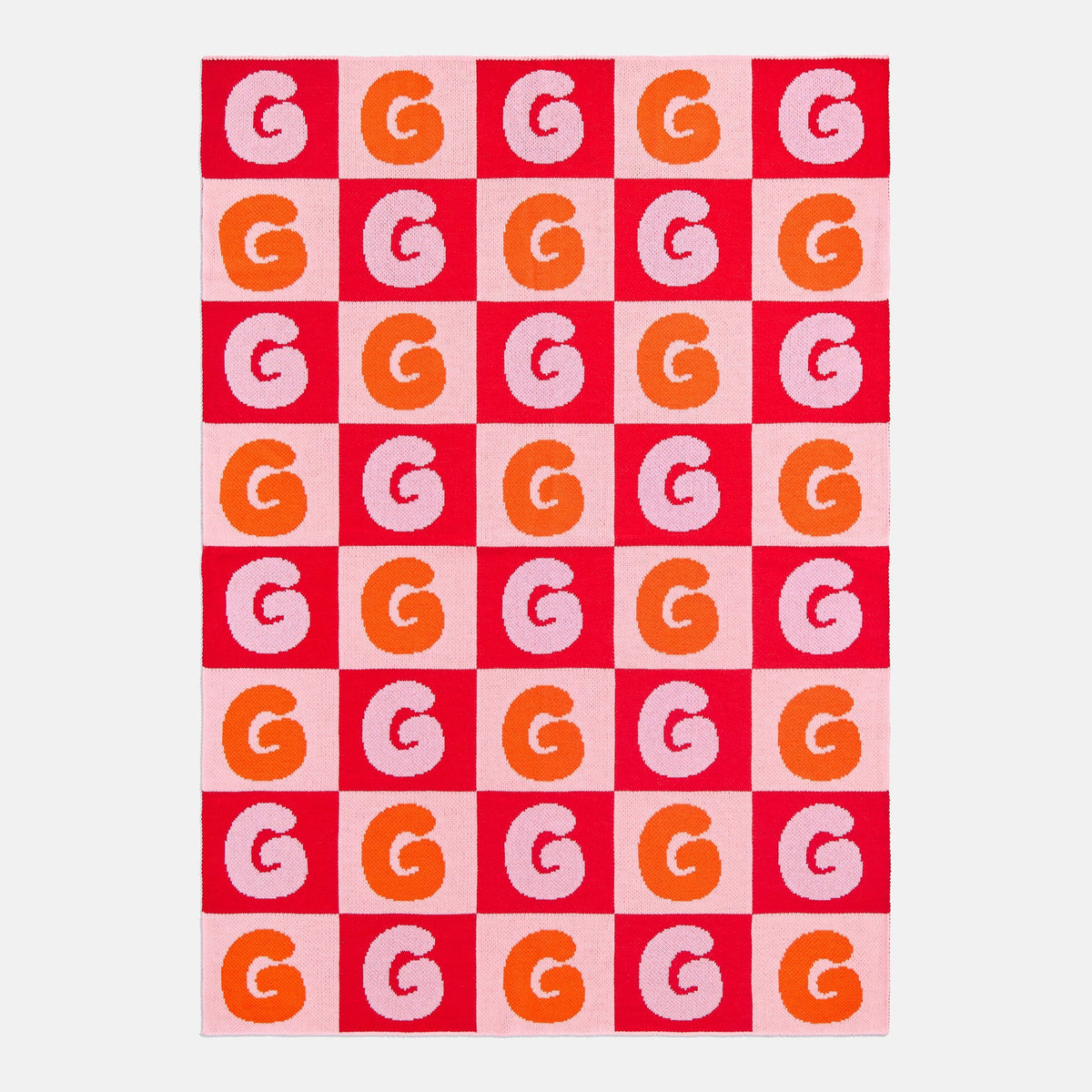 Bubble On Repeat Custom Blanket - Bright Orange/Light Pink