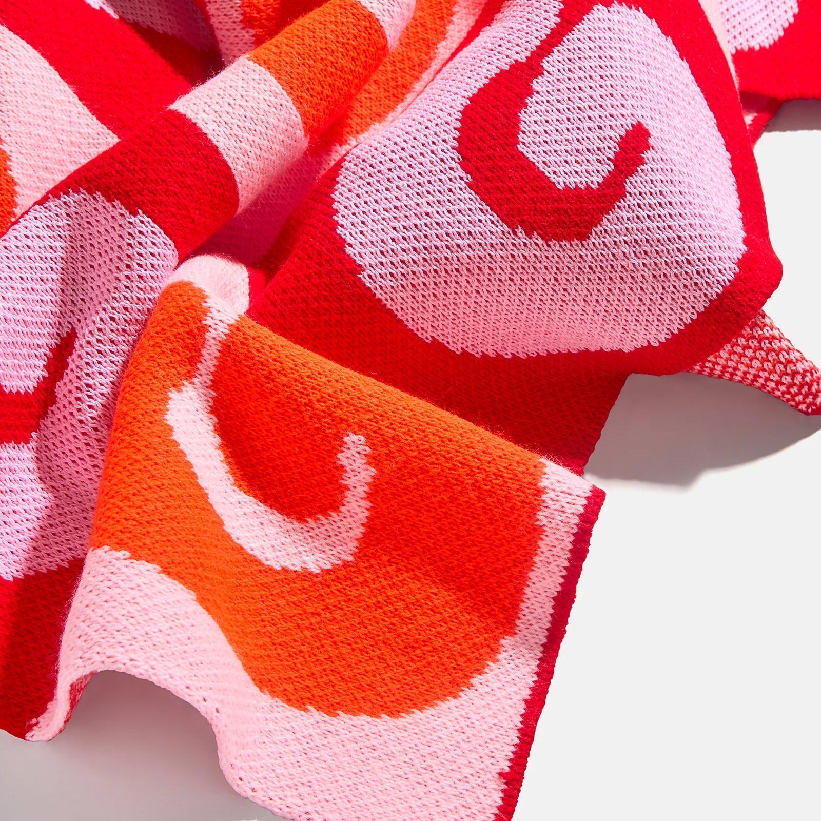 Bubble On Repeat Custom Blanket - Bright Orange/Light Pink