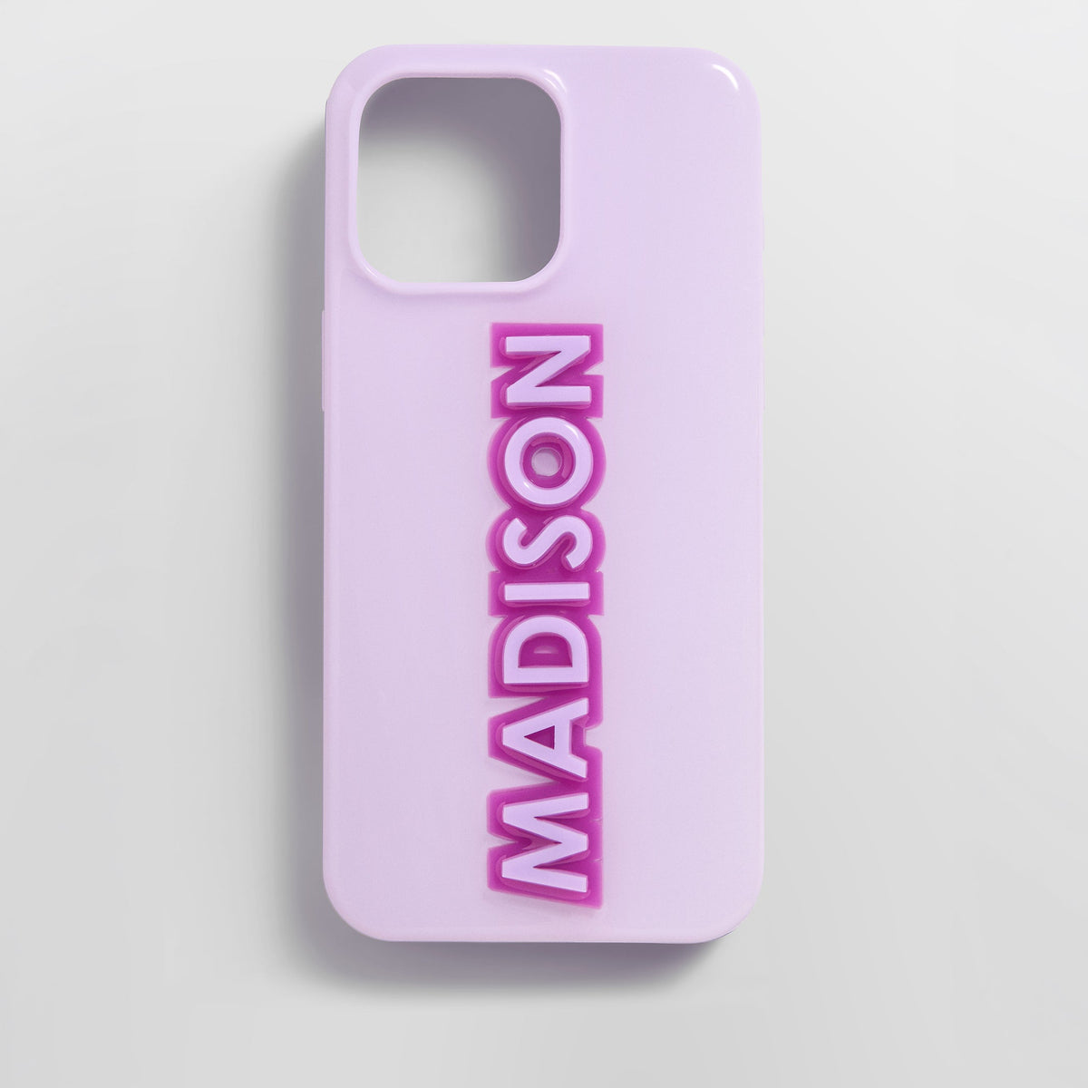 Block Font Custom iPhone Case - Lavender/Purple