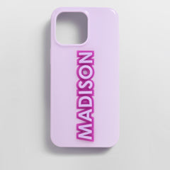 Block Font Custom iPhone Case - Lavender/Purple