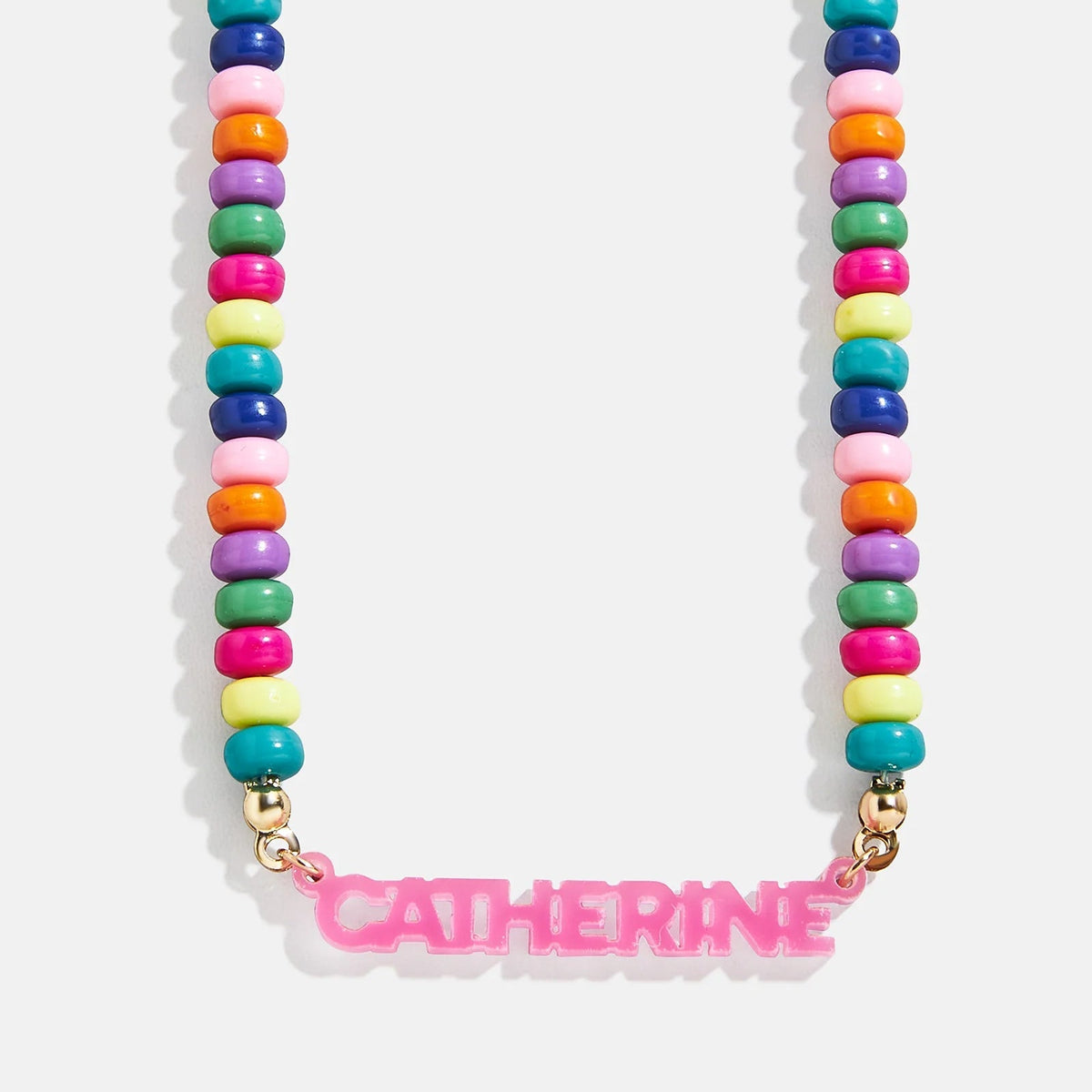Beaded Kids' Custom Nameplate Necklace - Multi