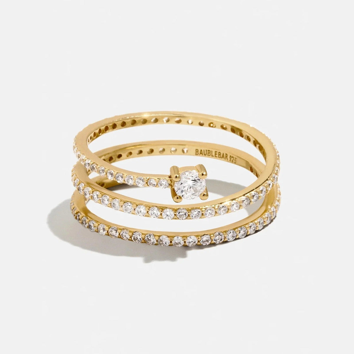 18K Gold Celine Ring - Gold/Pavé