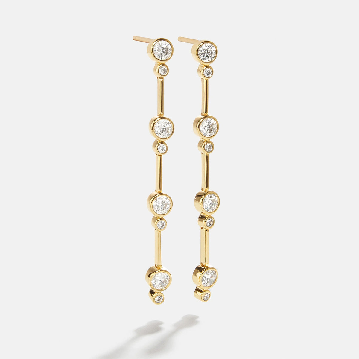 18K Gold Celine Earrings - Gold/Pavé