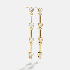 18K Gold Celine Earrings - Gold/Pavé