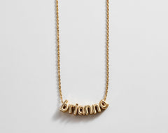 Bubble Letter Custom Necklace - Extra Small Bubble Letter