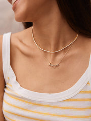 Bubble Letter Custom Necklace - Extra Small Bubble Letter
