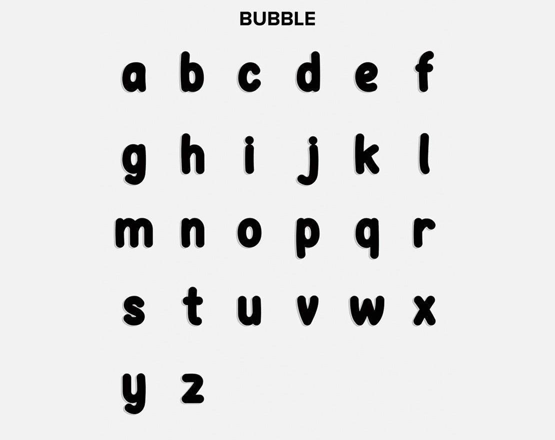 Bubble Letter Custom Necklace - Extra Small Bubble Letter
