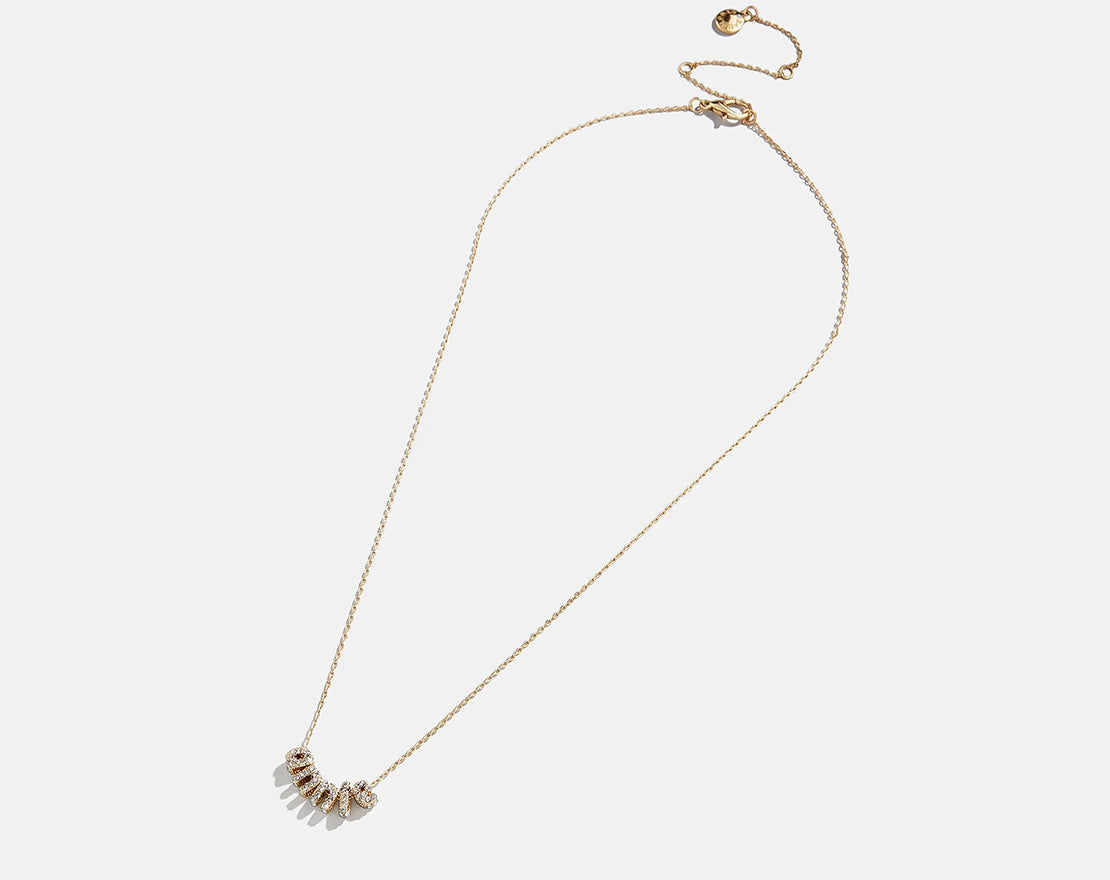 Bubble Letter Custom Necklace - Extra Small Bubble Letter
