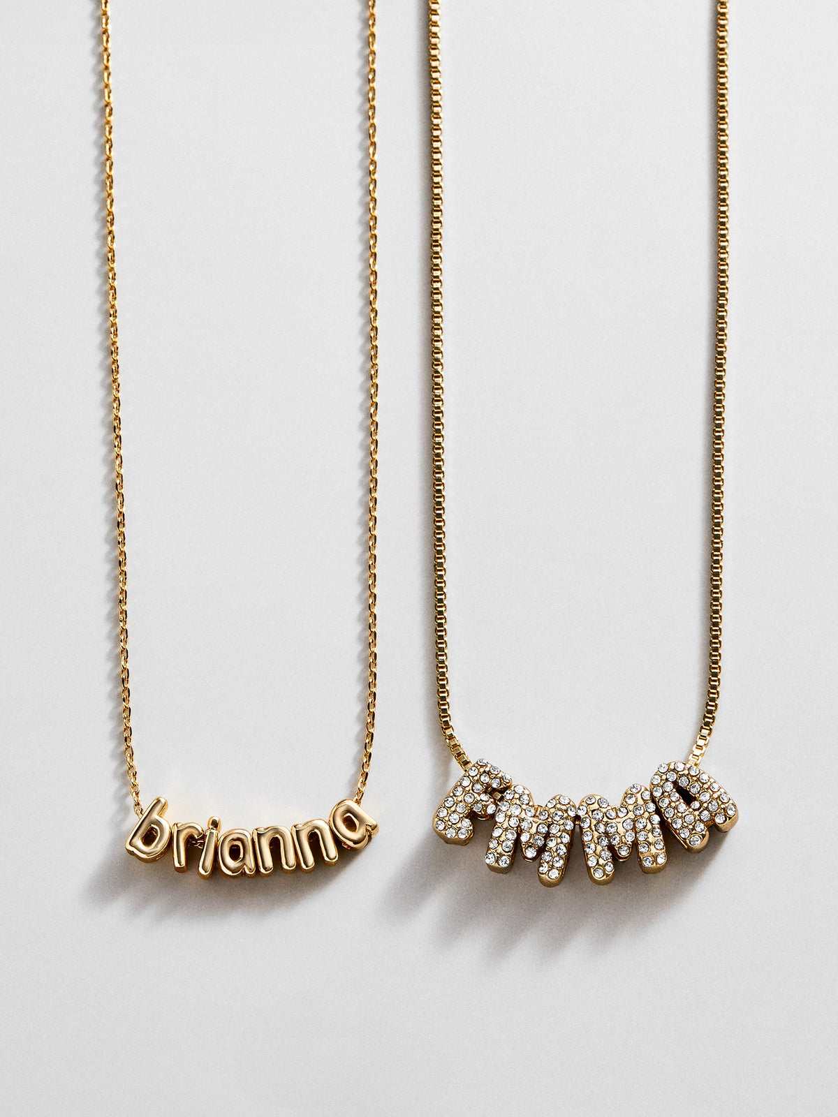 Bubble Letter Custom Necklace - Small Bubble Letter