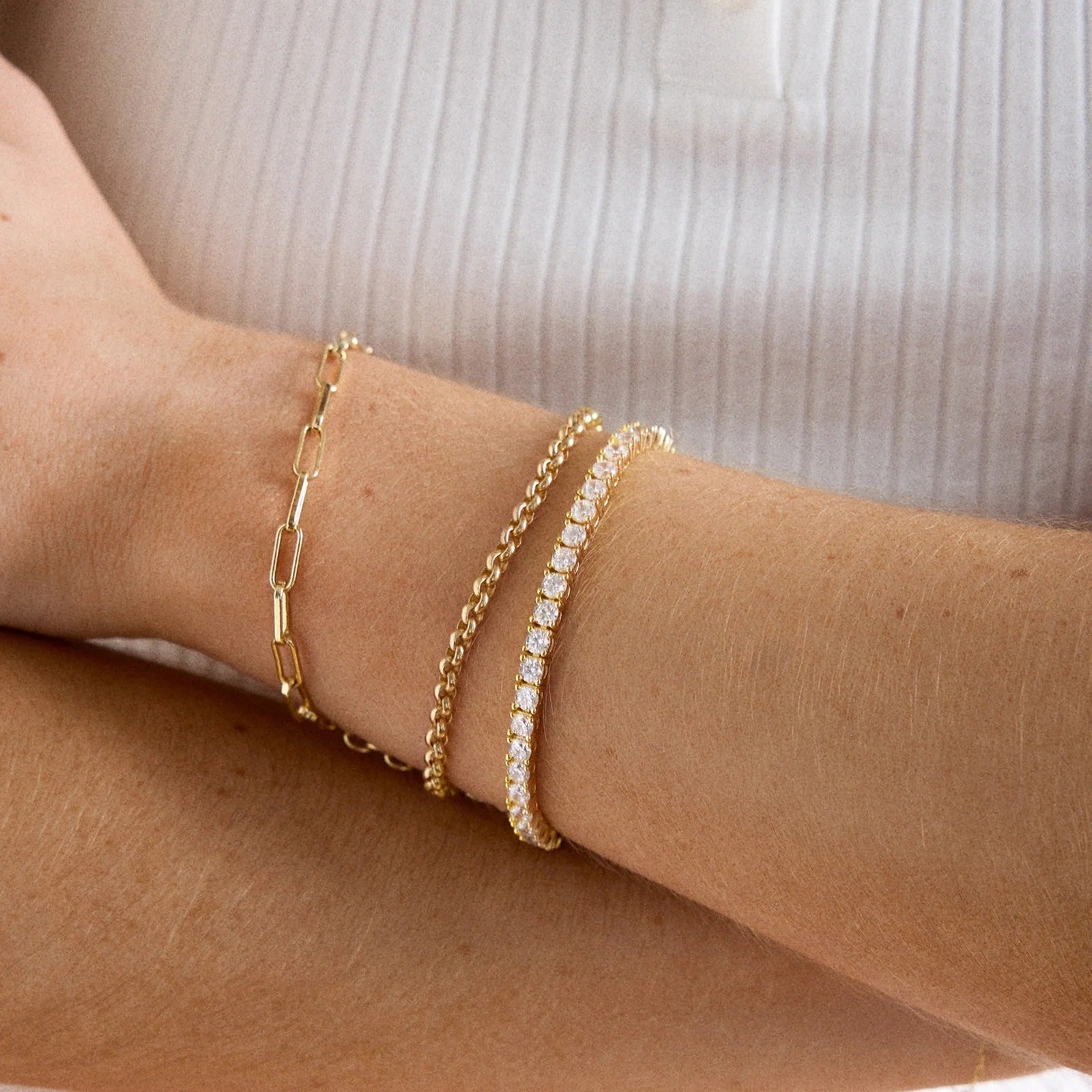 Billie 18K Gold Tennis Bracelet - 18K Gold Plated Sterling Silver