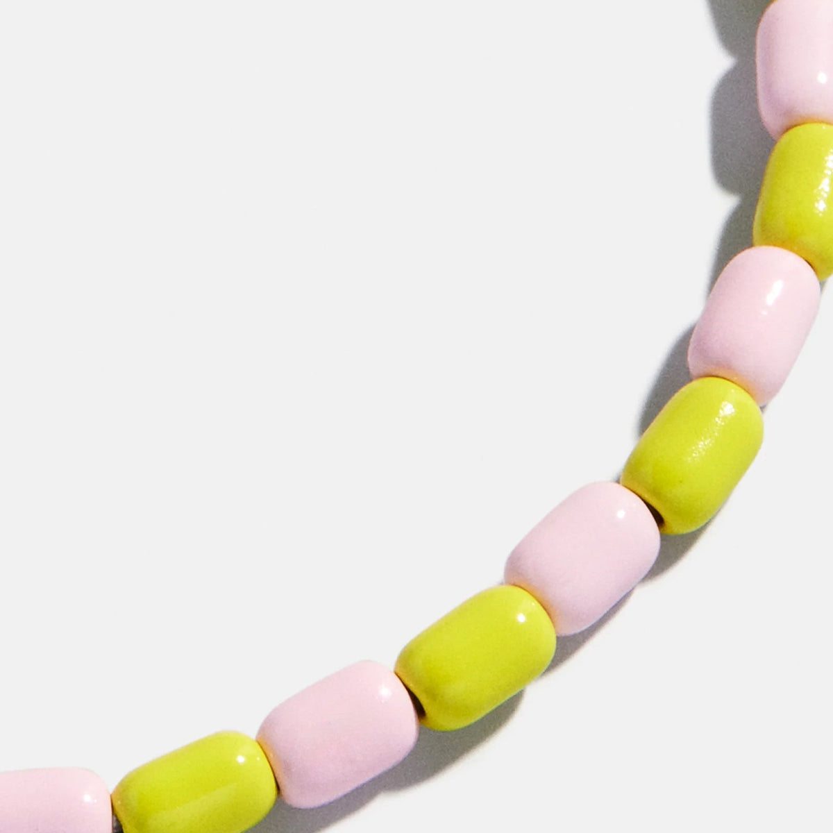 Brighten Up Enamel Beaded Bracelet - Pink Lemonade