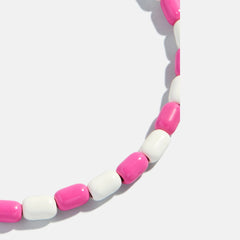 Brighten Up Enamel Beaded Bracelet - Berries 'N Cream
