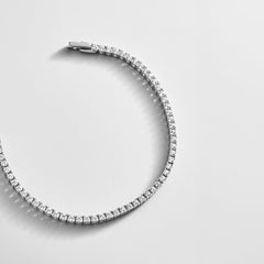 Billie Silver Tennis Bracelet - Rhodium Plated Silver
